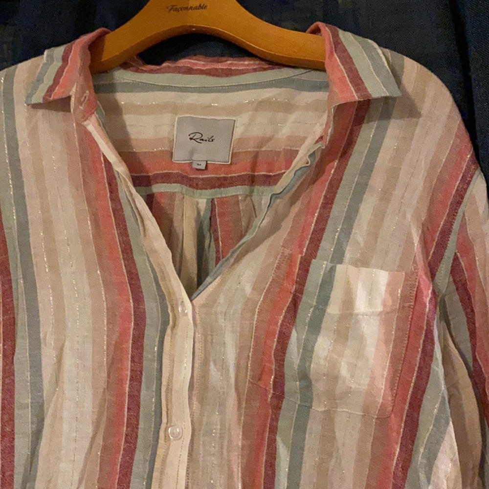 Rails Button-Up With Shimmer - image 3
